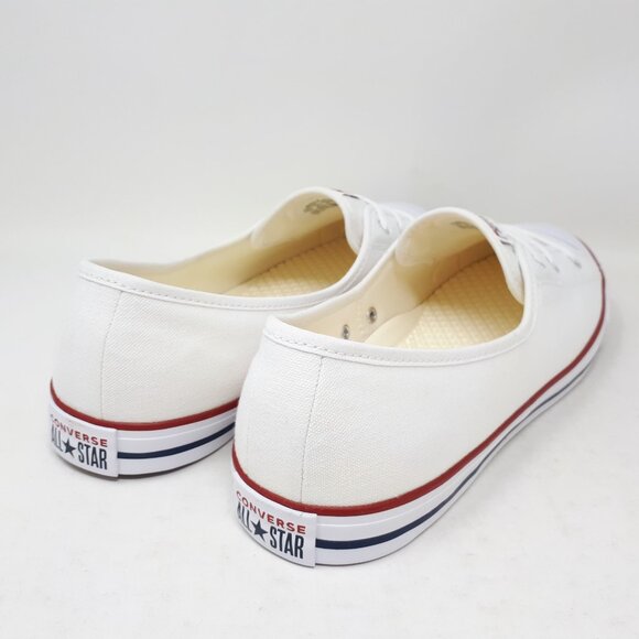 Converse Chuck Taylor All Star Ballet Lace Slip On White Shoe Sneaker Womens NEW - Picture 5 of 12